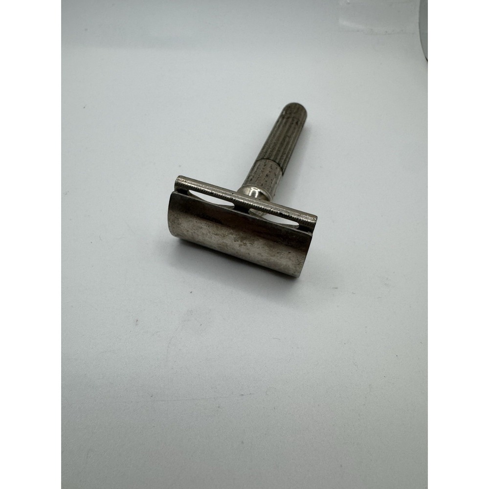 Vintage Gillette Fat Handle Tech Safety Razor‎ Made in USA Double Edge DE Razor